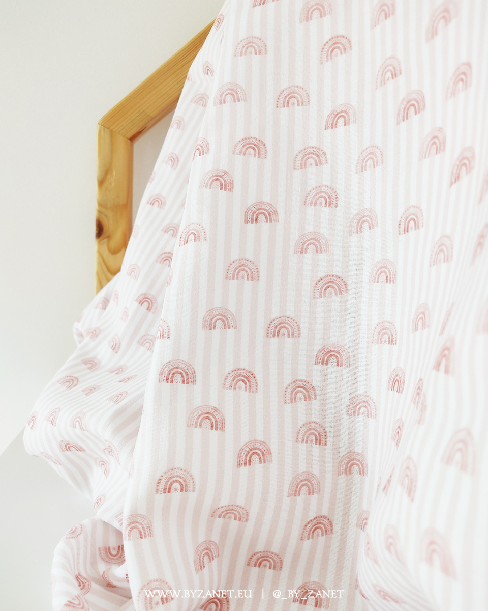 Boho rainbows & stripes pink