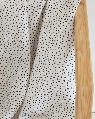 Abstract ink spots black on cream mini - 15 cm