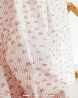Boho rainbows & stripes pink