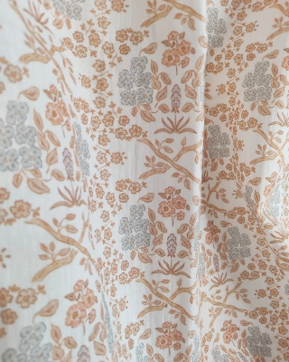 flora blue beige