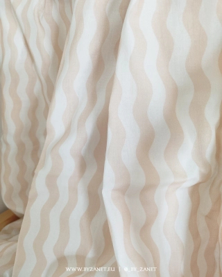 wavy stripes - beige & cream mini