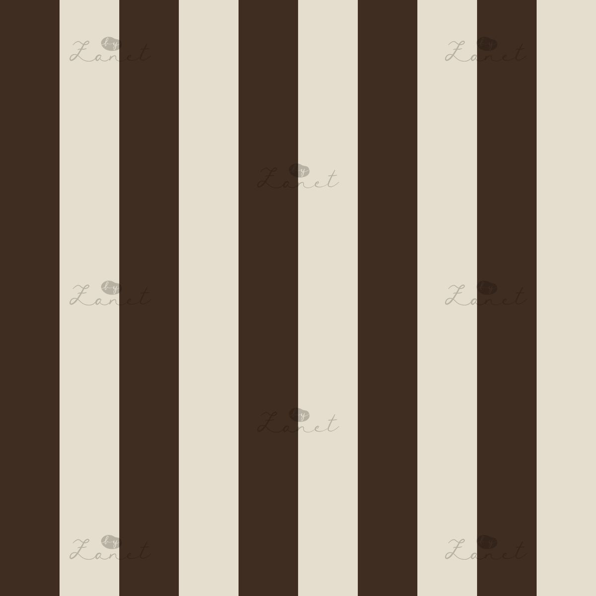vertical stripes brown ecru - 30 cm