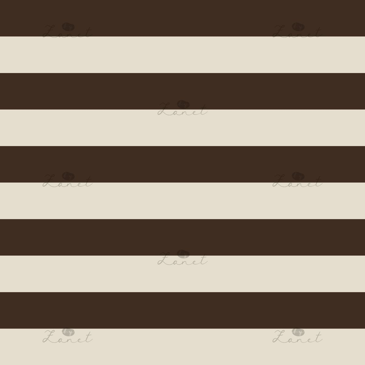 horizontal stripes brown ecru - 30 cm