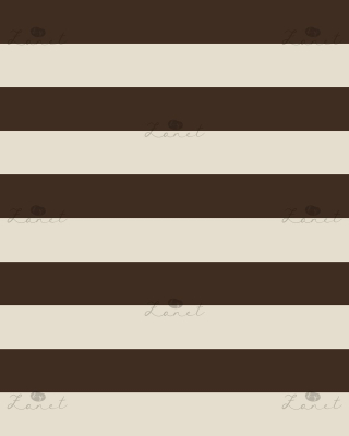 horizontal stripes brown ecru - 30 cm