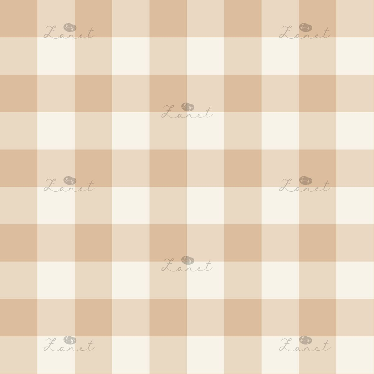 GINGHAM beige - 20 CM