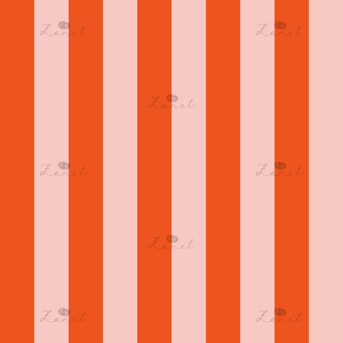 STRIPES electric orange and pink - 30 CM