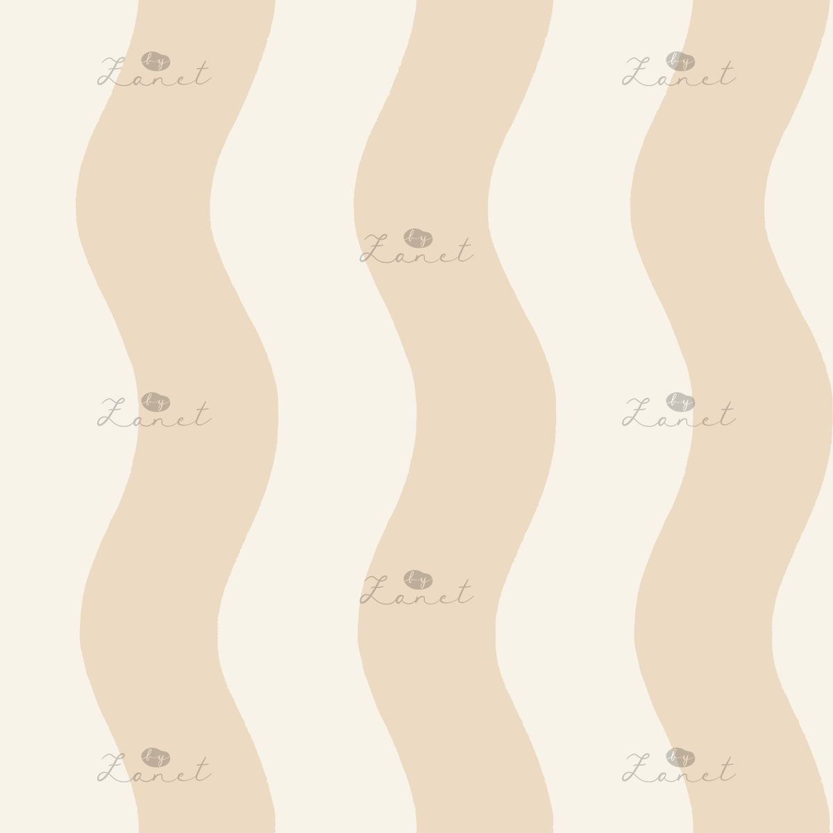 vlnky beige & cream - 30 cm