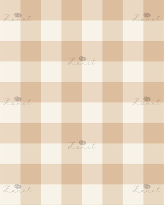 GINGHAM beige - 20 CM