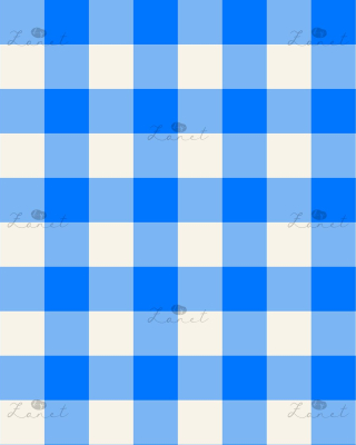 Gingham electric blue - 20 cm