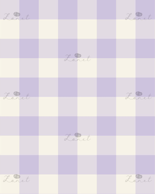 GINGHAM lilac & cream - 20 CM