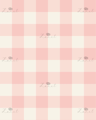GINGHAM pink & cream - 20 CM
