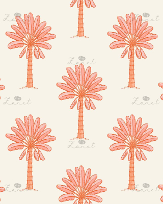 PALM TREE girls pink orange - 24 CM