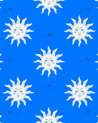 Sun face electric blue - 30 cm
