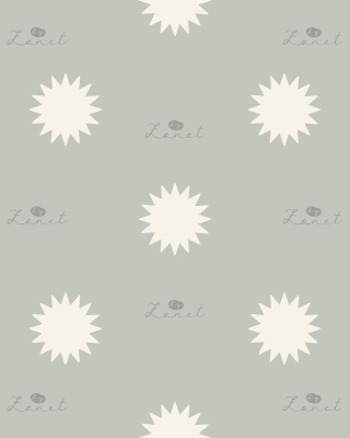 SUNBURST cream and sage - 30 CM