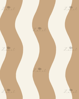 WAVY STRIPES caramel and cream - 30 CM