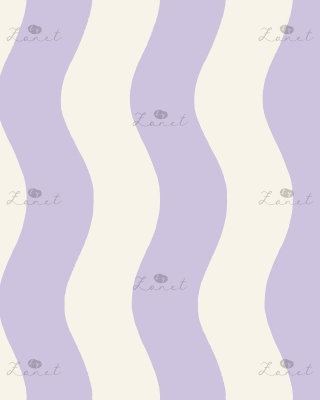 WAVY STRIPES lilac AND CREAM - 30 CM