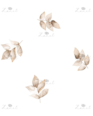 leaves - white 12 cm