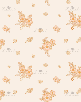 garden bouquet peach mini - 15 cm