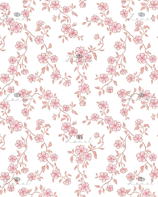 tiny flowers dusty rose - 25 cm