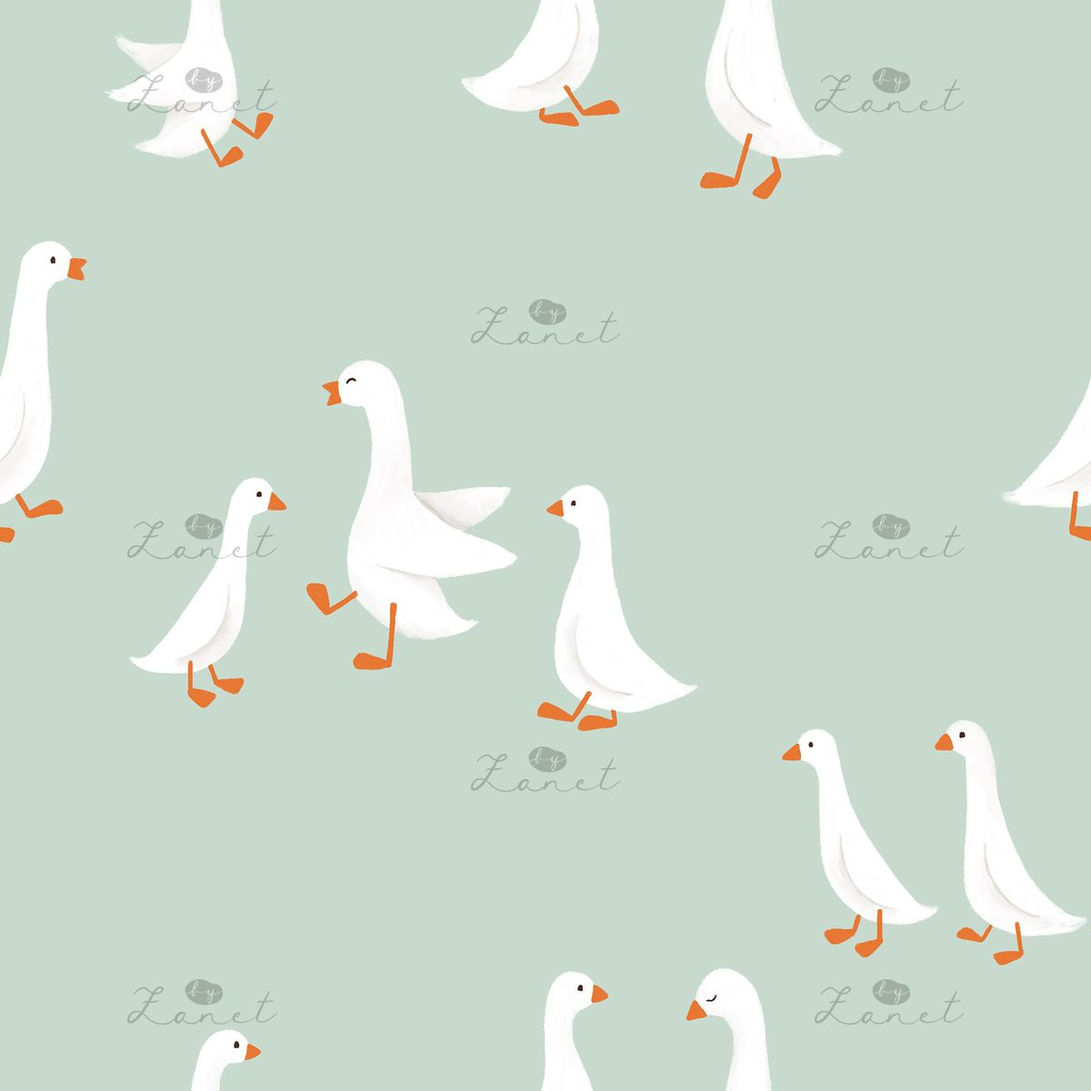goose teal green - 15 cm