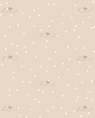 mini irregular dots beige white - 18 cm