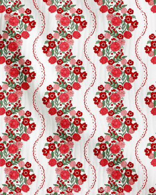 Floral garland red 