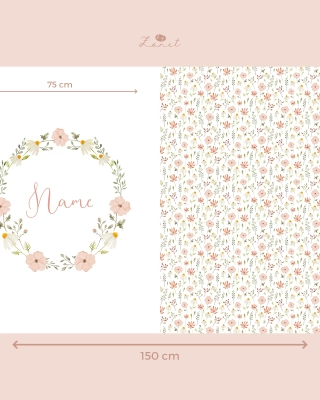 baby blanket panel with name