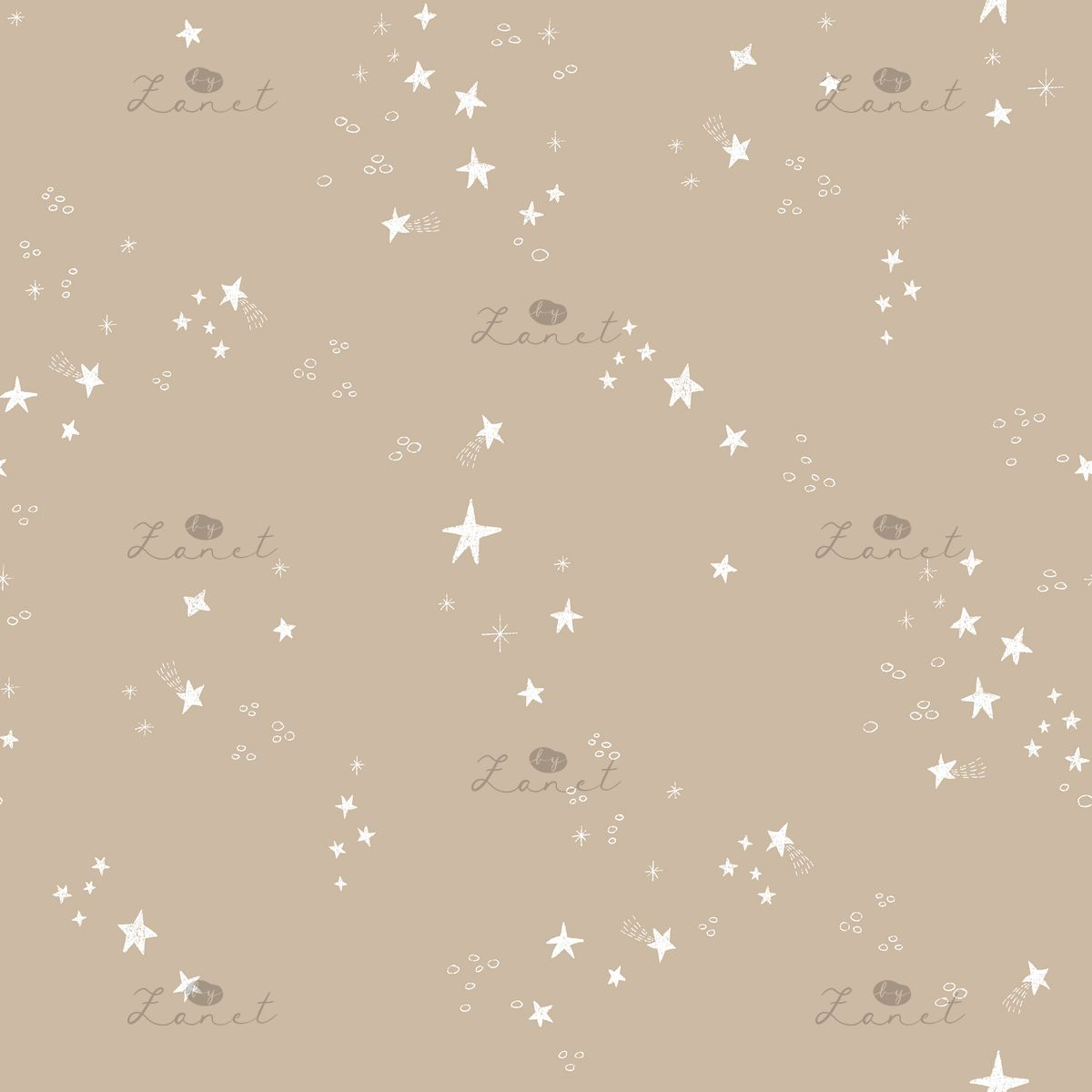 hviezdičky warm beige - 20 cm